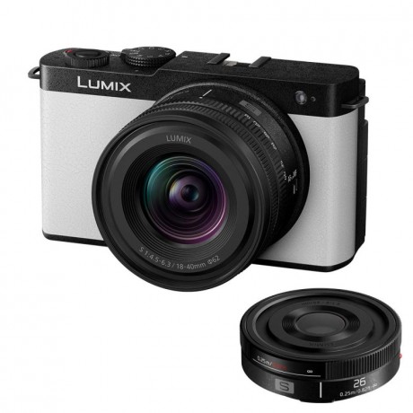 PANASONIC S9 Blanc + 18-40/4,5-6,3 + 26/8 offert